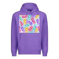 Purple flip flops with leopard Premium Hoodie - TumblerDesignByShophia