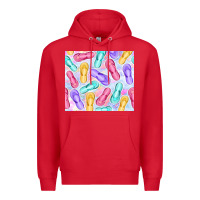 Red flip flops with leopard Premium Hoodie - TumblerDesignByShophia