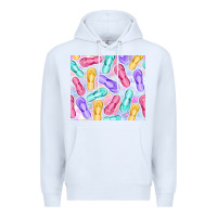 White flip flops with leopard Premium Hoodie - TumblerDesignByShophia