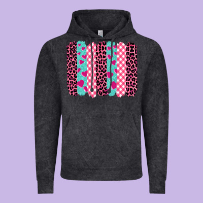 Valentine's Day Brushstrokes Vintage Hoodie Designed By Barkaloodesign