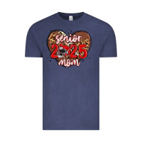 Vintage Denim senior 2025 mom football Vintage Tee - MaliasSmallBusiness