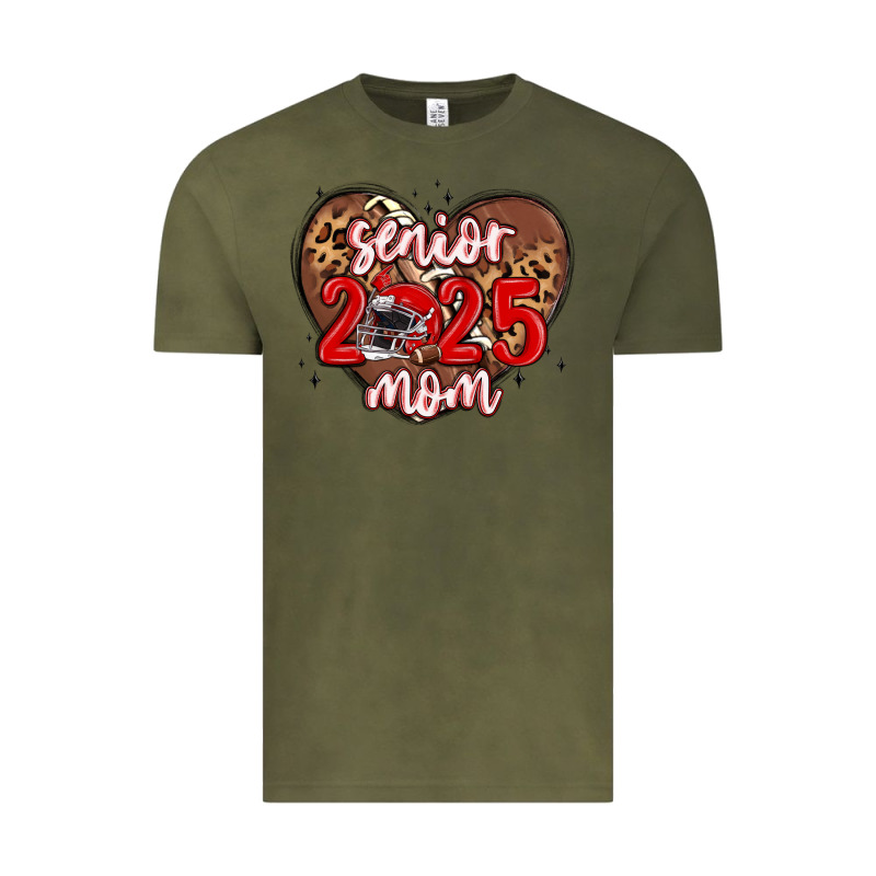 Senior 2025 Mom Football Vintage Tee by MaliasSmallBusiness | Teevron