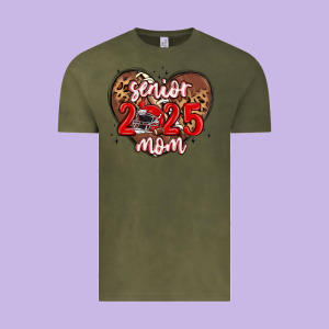 Senior 2025 Mom Football Vintage Tee Designed By Maliassmallbusiness