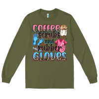 Army Green coffee scrubs and rubber gloves Long Sleeve Tee - NancyCooperArtShop