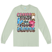 Matcha coffee scrubs and rubber gloves Long Sleeve Tee - NancyCooperArtShop