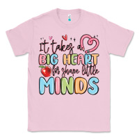 Bubblegum Pink it takes a big heart for shape little minds Classic Tee - MaliasSmallBusiness