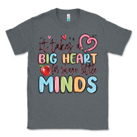 Charcoal Heather it takes a big heart for shape little minds Classic Tee - MaliasSmallBusiness