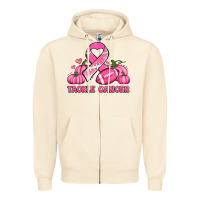 Sandshell tackle cancer pumpkins football and ribbon breast cancer awareness Zipper Hoodie - Jasminsmagicworld