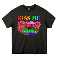 Asphalt lgbtq kiss me Heavy Core Tee - HRA Design Shop