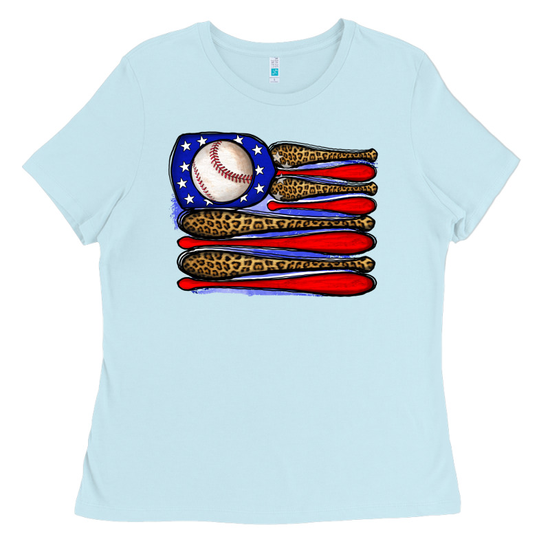 Leopard Baseball Flag3 Ladies Tee by JahusDesignShop | Teevron