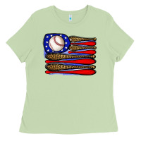 Matcha leopard baseball flag3 Ladies Tee - JahusDesignShop