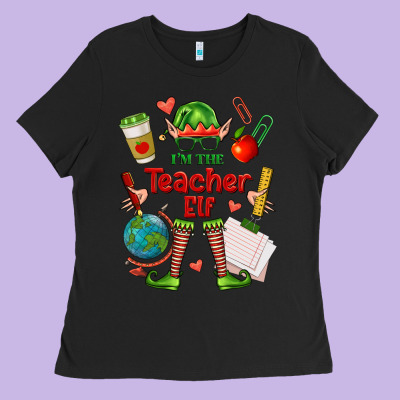 Im The Teacher Elf Ladies Tee Designed By Fadigitalartstudio