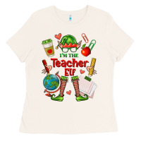 Bone im the teacher elf Ladies Tee - FaDigitalArtStudio