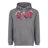 Storm Breast Cancer skeleton hands Heavyweight Hoodie - NancyCooperArtShop