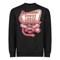 Cupids Howdy Lodge Find Your Cowboy Open Heavyweight Sweatshirt | Teevron