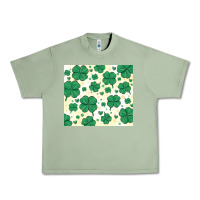 Oil Green st patrick clover Urban Heavy Tee - MaliasSmallBusiness