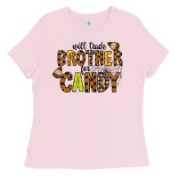 Bubblegum Pink Will Trade Brother For Candy Ladies Tee - CowhideDigitalArt