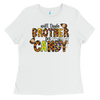 White Will Trade Brother For Candy Ladies Tee - CowhideDigitalArt