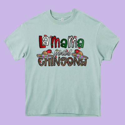 La Mama Mas Chingona Heavy Core Tee Designed By Cowhidedigitalart