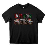 Black la mama mas chingona Heavy Core Tee - CowhideDigitalArt