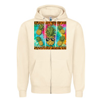 Sandshell summer pineapple Zipper Hoodie - BarkalooDesign