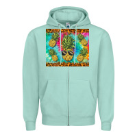 Seafoam summer pineapple Zipper Hoodie - BarkalooDesign