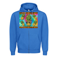True Royal summer pineapple Zipper Hoodie - BarkalooDesign