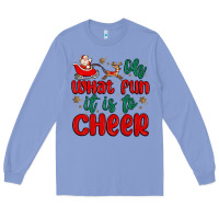 Colony Blue oh what fun it is to cheer Long Sleeve Tee - MaliasSmallBusiness
