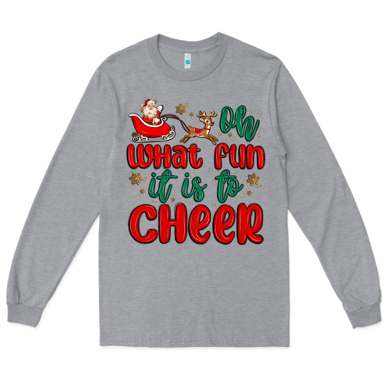 Oh What Fun It Is To Cheer Long Sleeve Tee by MaliasSmallBusiness | Teevron