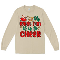 Mushroom oh what fun it is to cheer Long Sleeve Tee - MaliasSmallBusiness
