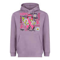 Lavender Breast Cancer Heavyweight Hoodie - NancyCooperArtShop