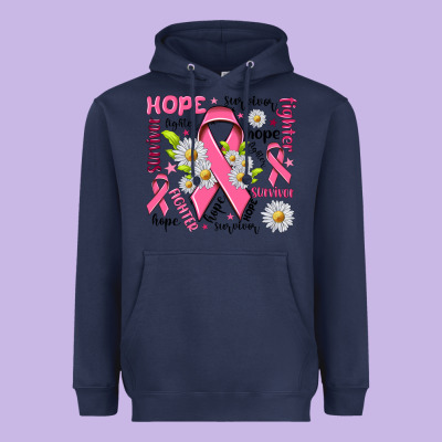 Breast Cancer Heavyweight Hoodie Designed By Nancycooperartshop