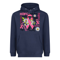Navy Breast Cancer Heavyweight Hoodie - NancyCooperArtShop