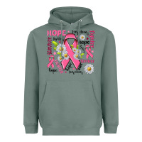Sage Breast Cancer Heavyweight Hoodie - NancyCooperArtShop