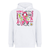 White Breast Cancer Heavyweight Hoodie - NancyCooperArtShop