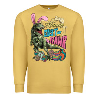 Antique Gold Happy Easter Day T-Rex Premium Sweatshirt - HowdyJamesFarm