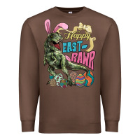 Chestnut Happy Easter Day T-Rex Premium Sweatshirt - HowdyJamesFarm