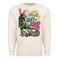 Sandshell Happy Easter Day T-Rex Premium Sweatshirt - HowdyJamesFarm