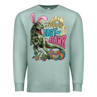 Seafoam Happy Easter Day T-Rex Premium Sweatshirt - HowdyJamesFarm