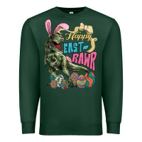 Sports Green Happy Easter Day T-Rex Premium Sweatshirt - HowdyJamesFarm