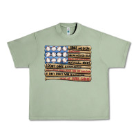 Oil Green baseball ballgame Urban Heavy Tee - MaliasSmallBusiness
