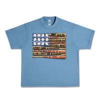 Pebble Blue baseball ballgame Urban Heavy Tee - MaliasSmallBusiness
