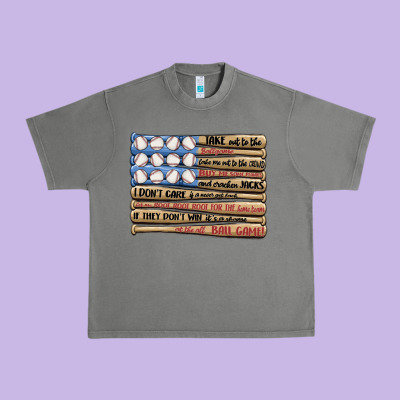 Baseball Ballgame Urban Heavy Tee Designed By Maliassmallbusiness