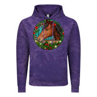 Cloud Purple Western Horse Christmas Vintage Hoodie - RanaPortraitStore