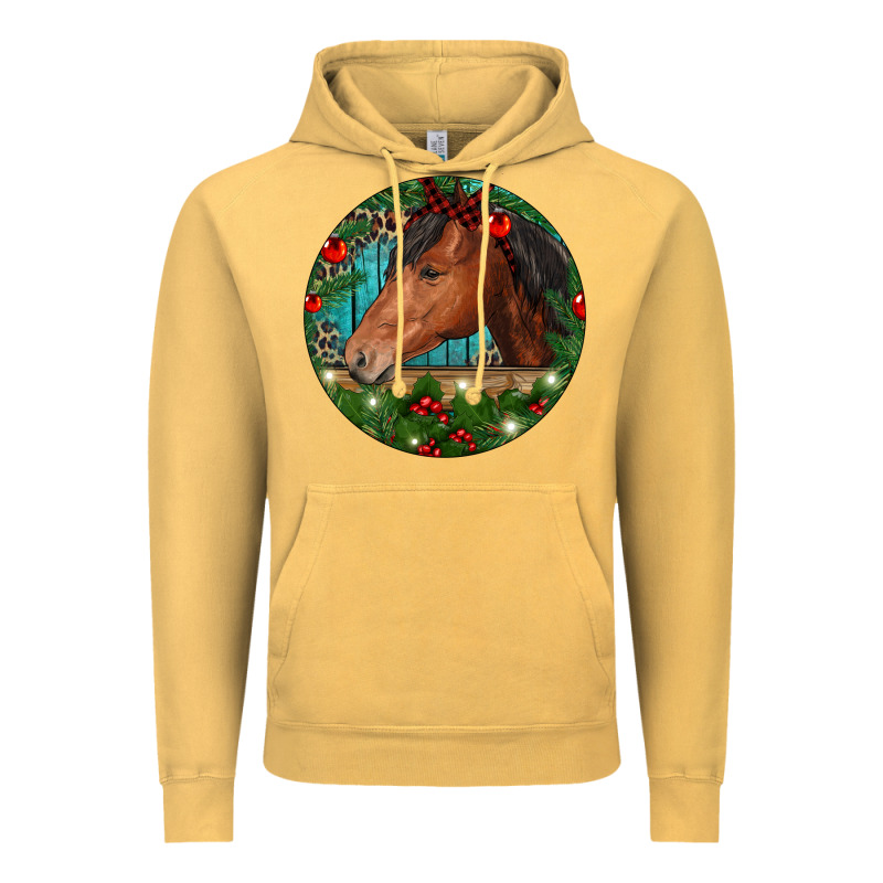 Western Horse Christmas Vintage Hoodie by RanaPortraitStore | Teevron