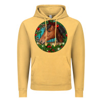 Vintage Mustard Western Horse Christmas Vintage Hoodie - RanaPortraitStore
