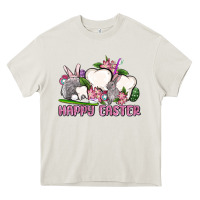 Cream Happy Easter teeth Heavy Core Tee - OliviaCreatesArt