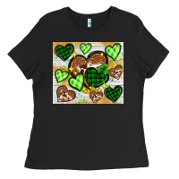 Black St. Patrick's Day hearts tumbler Ladies Tee - Neo Western