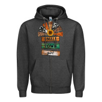 Charcoal Heather small town girl western windmill wooden boards Zipper Hoodie - Jasminsmagicworld