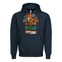 Navy small town girl western windmill wooden boards Zipper Hoodie - Jasminsmagicworld